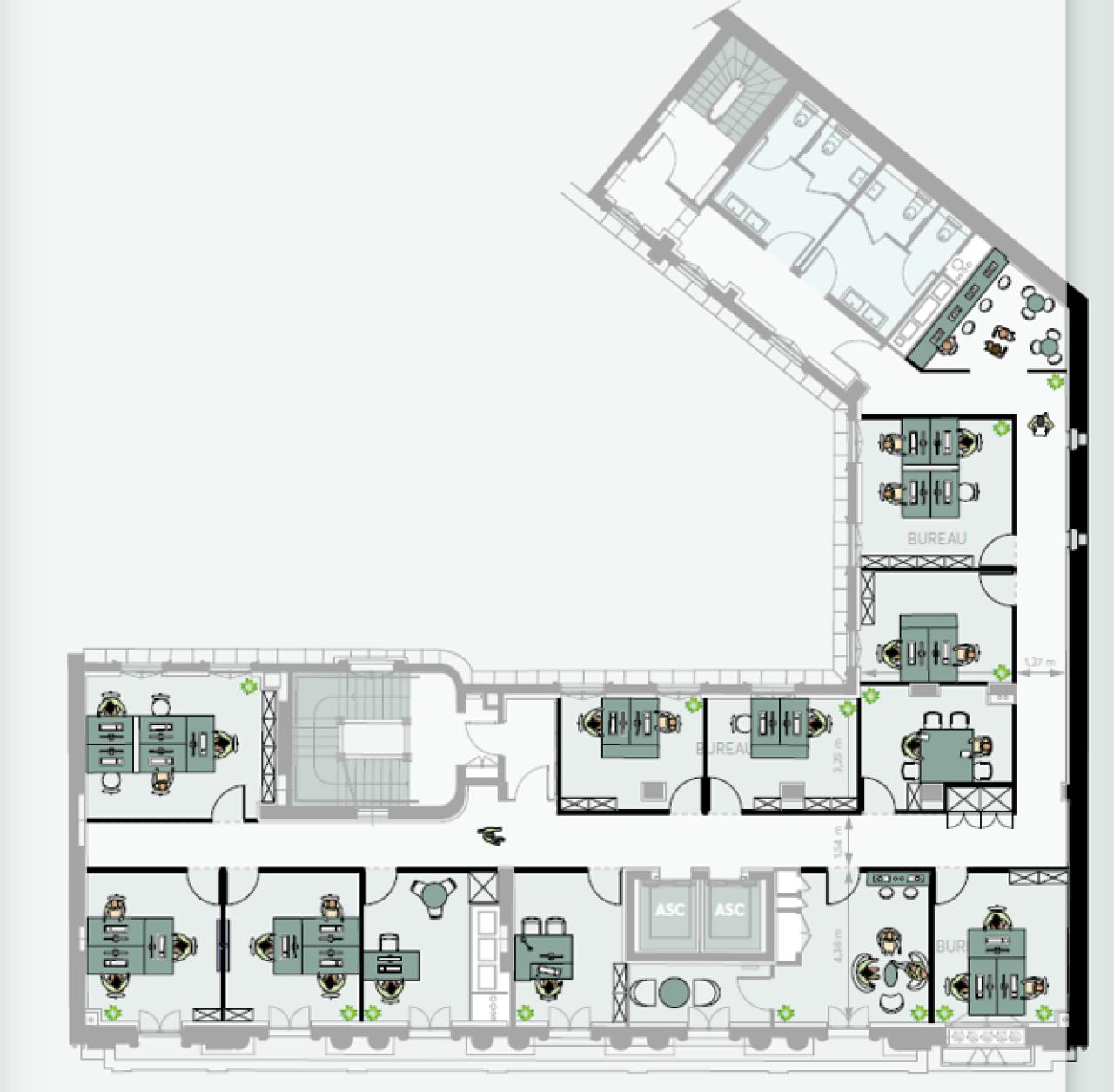 Bureau Paris 2409m² Location bureau Paris OLBUR2119774 21